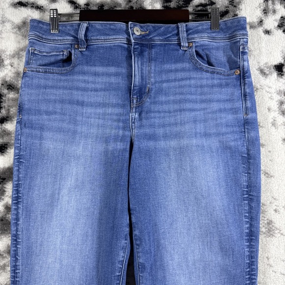 American Eagle Kick Boot Jeans Womens SIze 16 SHORT Hippie Cowgirl Boho Rodeo - Picture 3 of 15